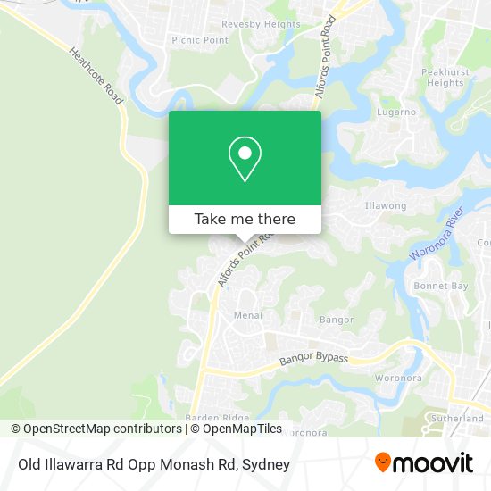 Old Illawarra Rd Opp Monash Rd map