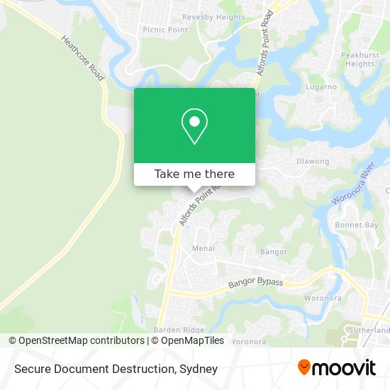 Secure Document Destruction map