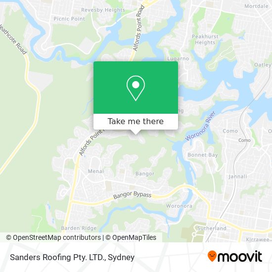 Sanders Roofing Pty. LTD. map