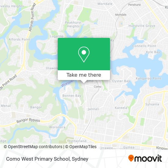 Mapa Como West Primary School