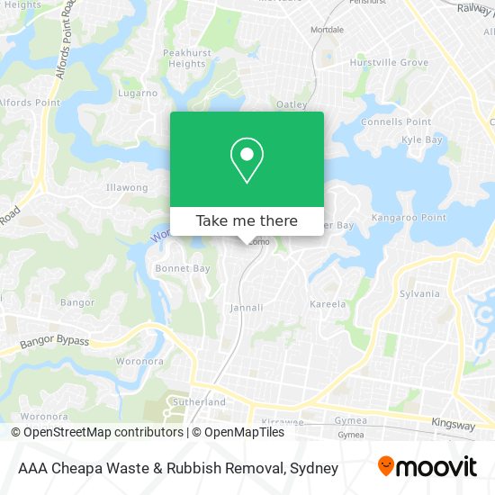 Mapa AAA Cheapa Waste & Rubbish Removal