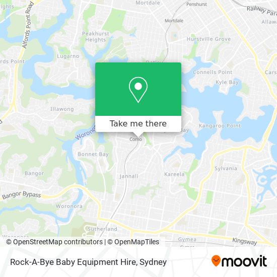 Mapa Rock-A-Bye Baby Equipment Hire