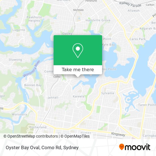 Oyster Bay Oval, Como Rd map