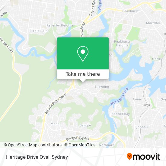 Heritage Drive Oval map