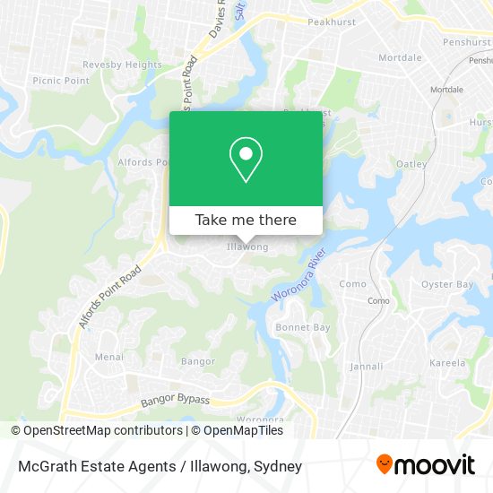 Mapa McGrath Estate Agents / Illawong