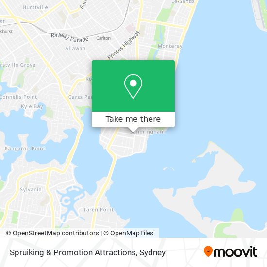 Spruiking & Promotion Attractions map