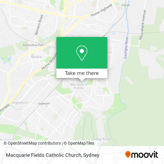 Macquarie Fields Catholic Church map