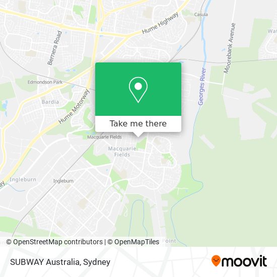 SUBWAY Australia map