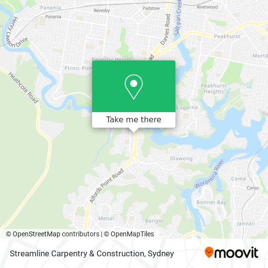 Streamline Carpentry & Construction map
