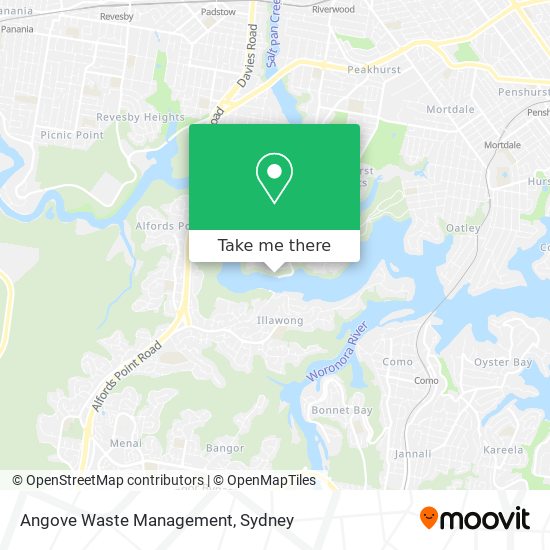 Angove Waste Management map