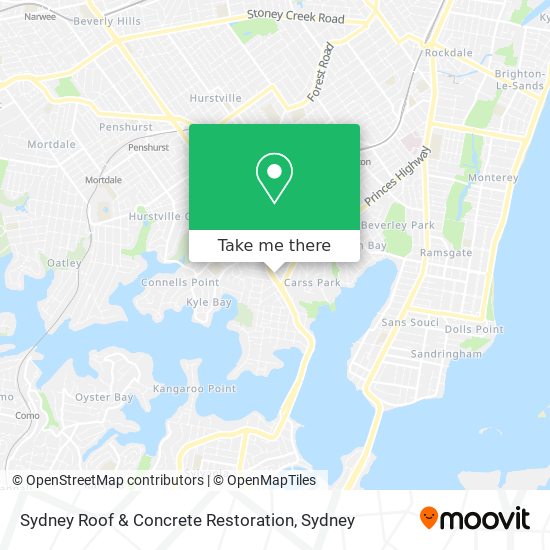 Sydney Roof & Concrete Restoration map