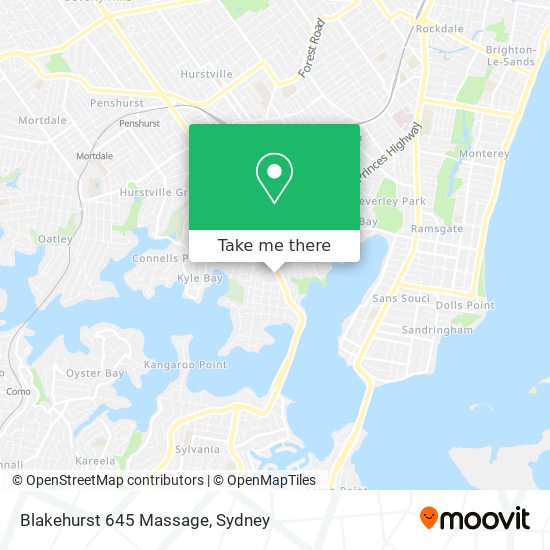 Mapa Blakehurst 645 Massage