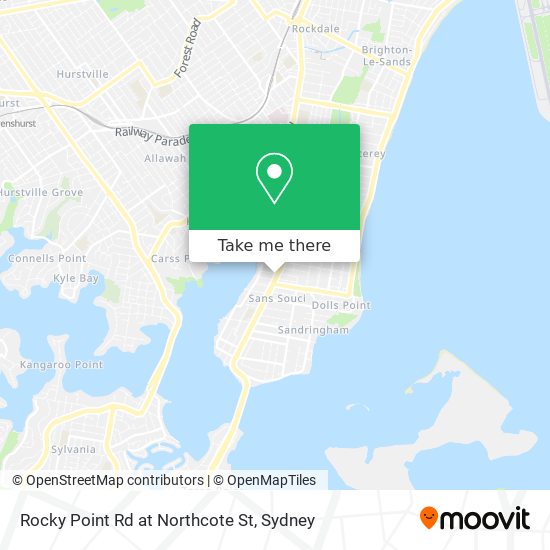 Rocky Point Rd at Northcote St map