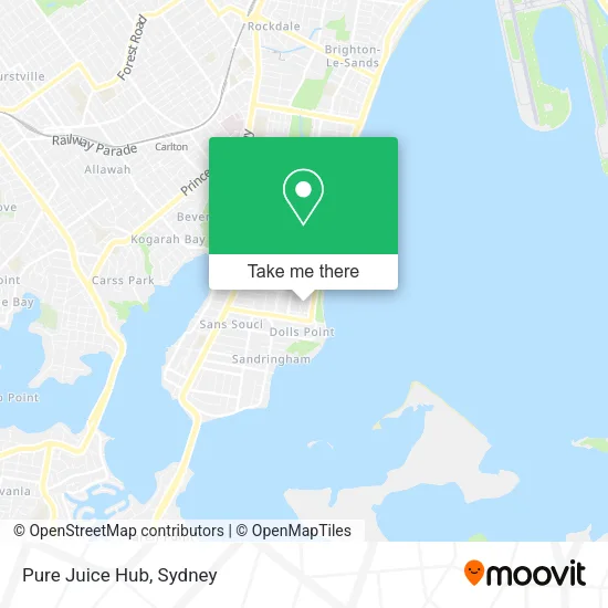 Pure Juice Hub map