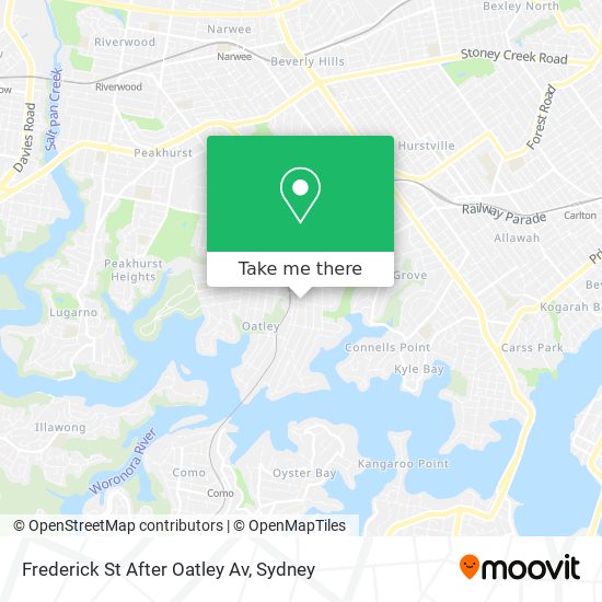 Frederick St After Oatley Av map