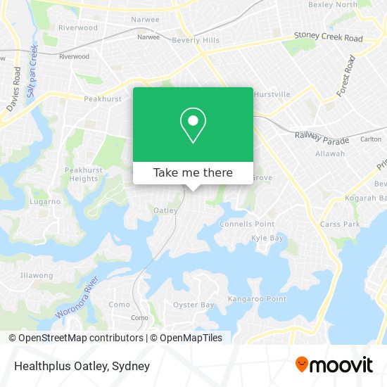 Mapa Healthplus Oatley