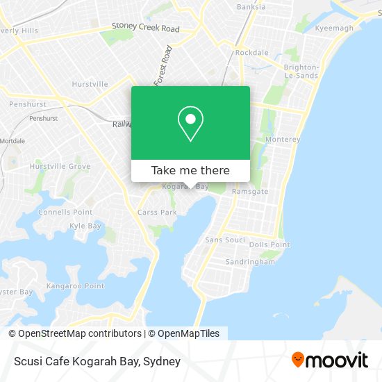 Mapa Scusi Cafe Kogarah Bay