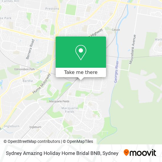 Sydney Amazing Holiday Home Bridal BNB map