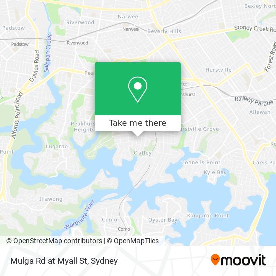 Mulga Rd at Myall St map