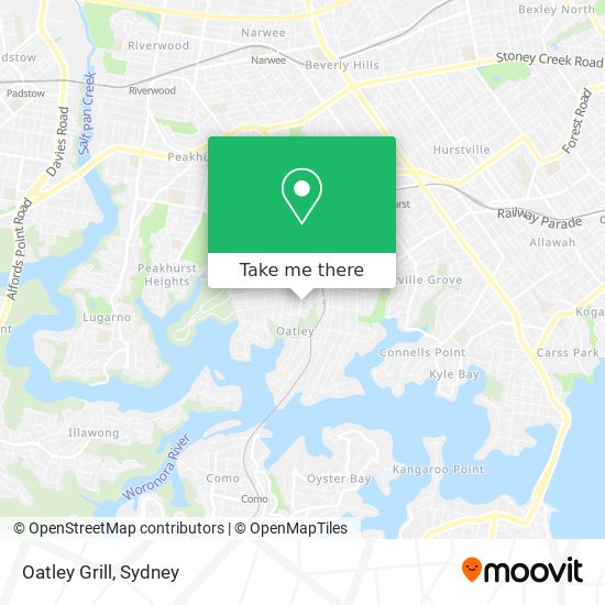 Mapa Oatley Grill