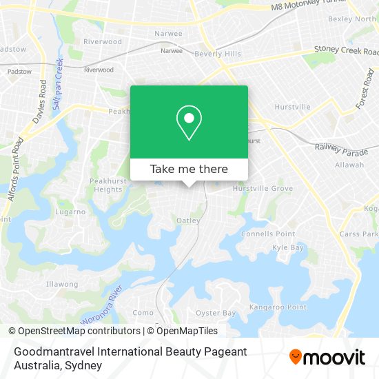 Mapa Goodmantravel International Beauty Pageant Australia