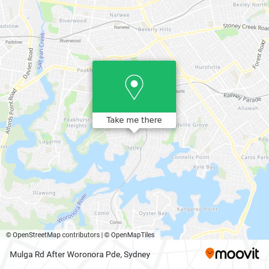 Mulga Rd After Woronora Pde map