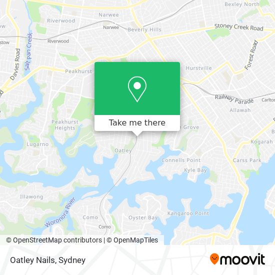 Oatley Nails map