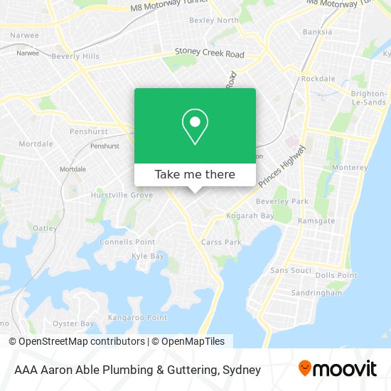 Mapa AAA Aaron Able Plumbing & Guttering