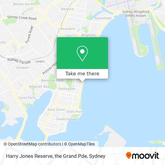 Mapa Harry Jones Reserve, the Grand Pde