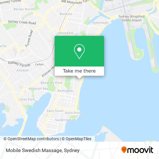 Mobile Swedish Massage map