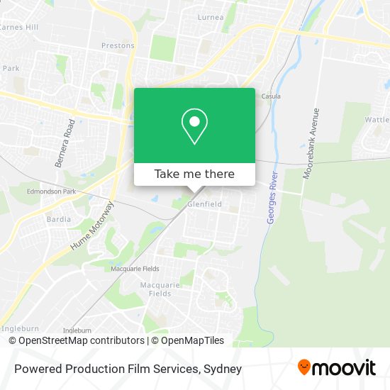 Powered Production Film Services map