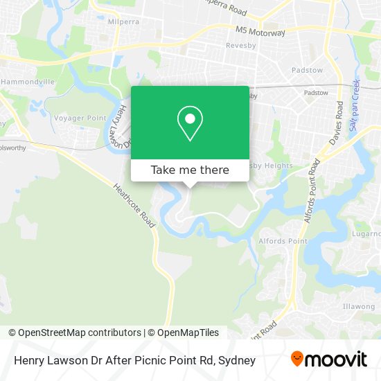 Henry Lawson Dr After Picnic Point Rd map