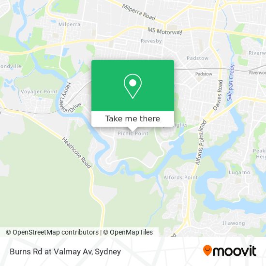 Burns Rd at Valmay Av map