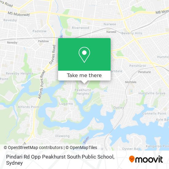 Mapa Pindari Rd Opp Peakhurst South Public School