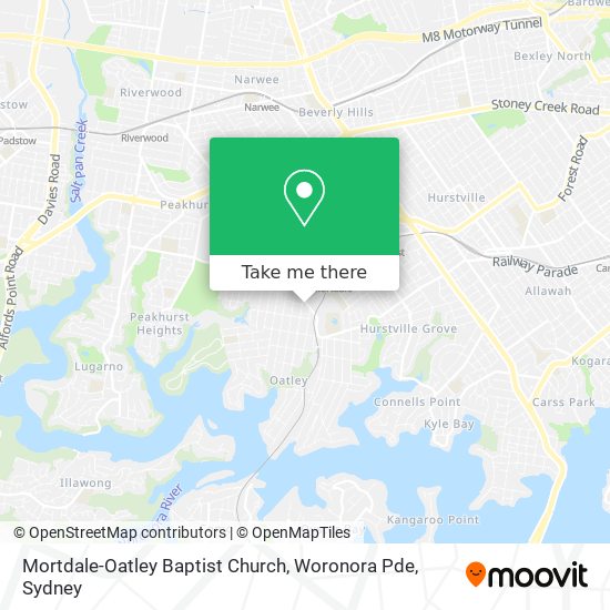 Mapa Mortdale-Oatley Baptist Church, Woronora Pde