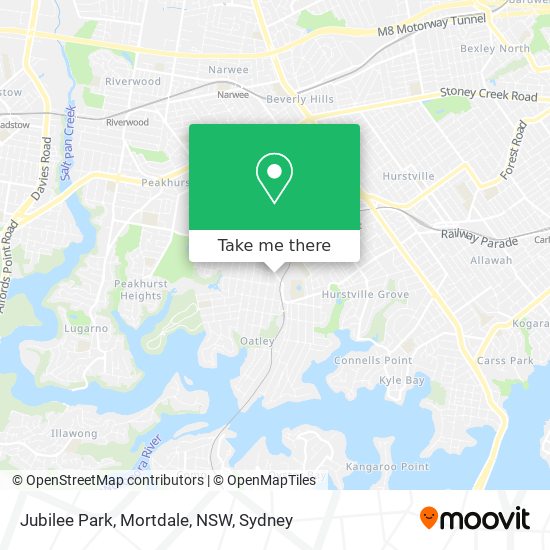 Jubilee Park, Mortdale, NSW map