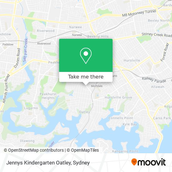 Mapa Jennys Kindergarten Oatley