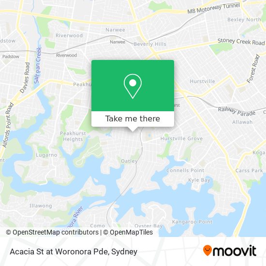 Acacia St at Woronora Pde map