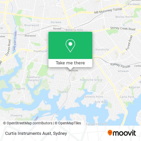 Mapa Curtis Instruments Aust