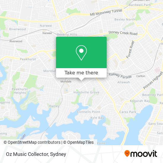 Oz Music Collector map