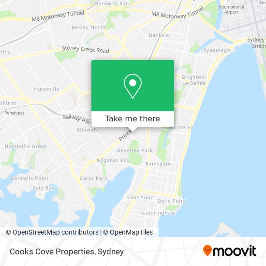 Cooks Cove Properties map