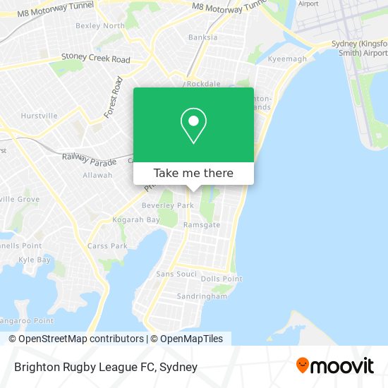 Mapa Brighton Rugby League FC