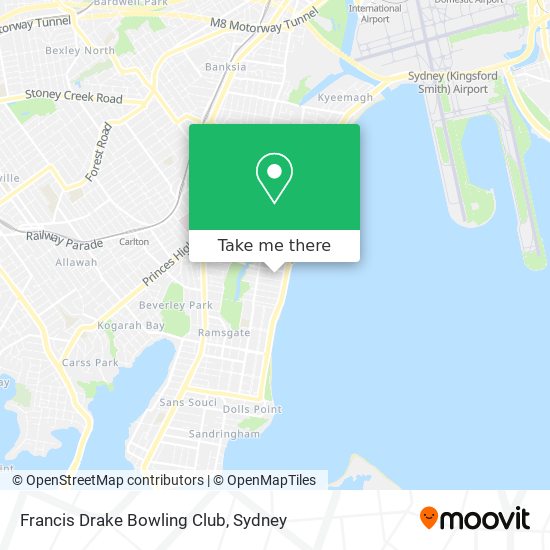 Francis Drake Bowling Club map