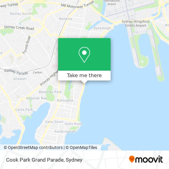 Cook Park Grand Parade map