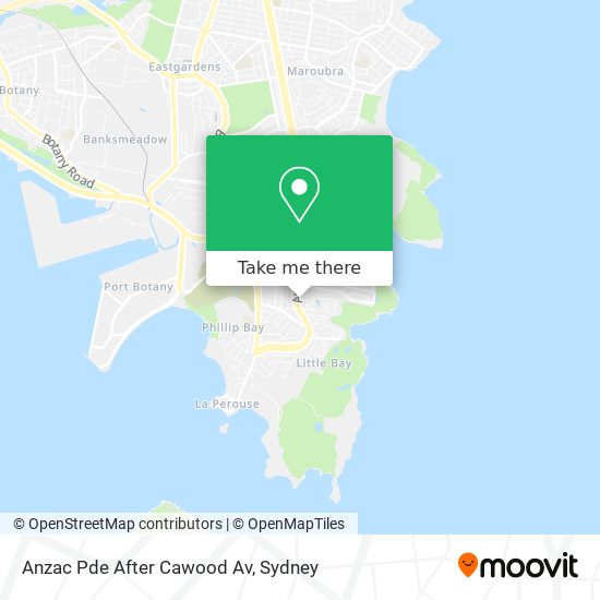 Anzac Pde After Cawood Av map