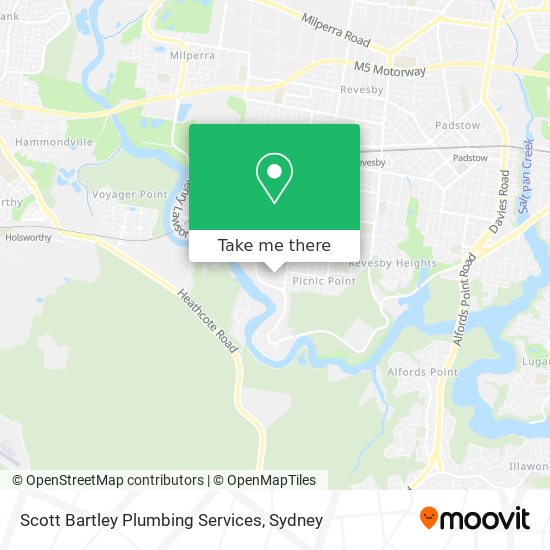 Scott Bartley Plumbing Services map