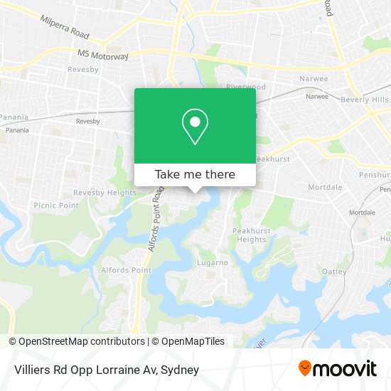Villiers Rd Opp Lorraine Av map