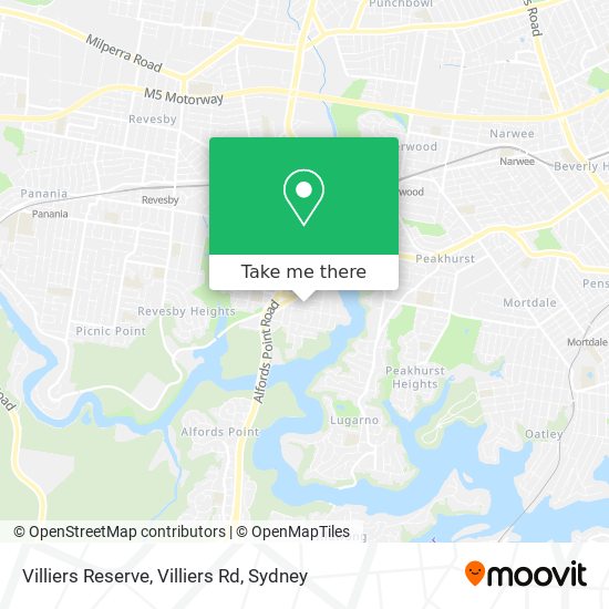 Villiers Reserve, Villiers Rd map