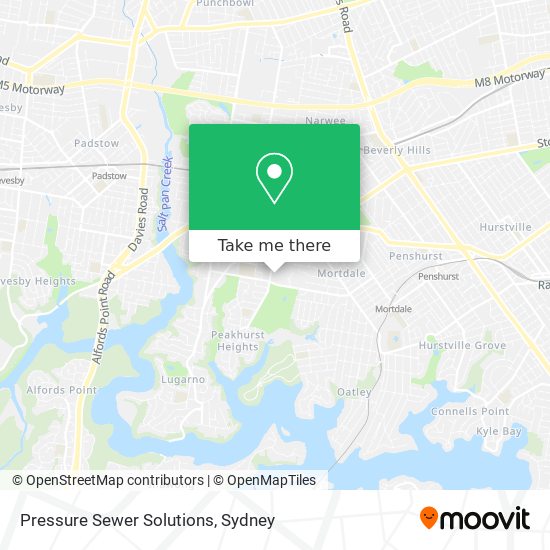 Pressure Sewer Solutions map