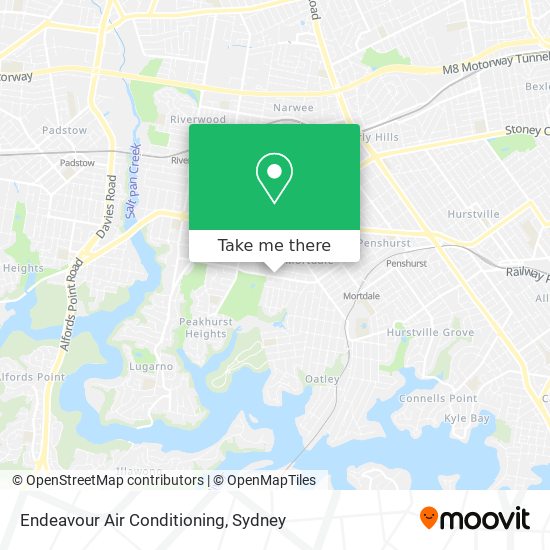 Endeavour Air Conditioning map